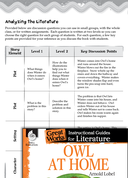 Owl at Home Leveled Comprehension Questions
