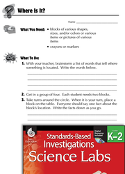 Quick Science Lab: Where Is It? Grades K-2