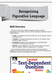 Leveled Text-Dependent Question Stems: Recognizing Figurative Language