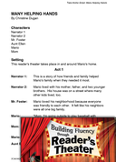 Many Helping Hands--Reader's Theater Script & Fluency Lesson