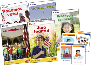 iCivics Spanish Grade K: Leadership & Responsibility 5-Book Set + Game Cards