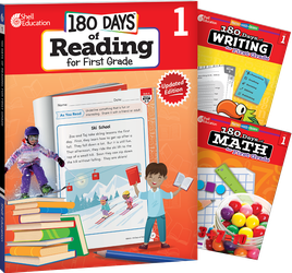 180 Days of Reading, Writing and Math Grade 1: 3-Book Set