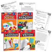 180 Days Reading, Math, Writing, & Language Grade 1: 4-Book Set