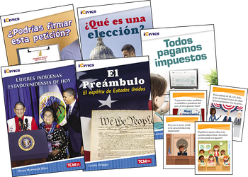 iCivics Spanish Grade 3: Leadership & Responsibility 5-Book Set + Game Cards